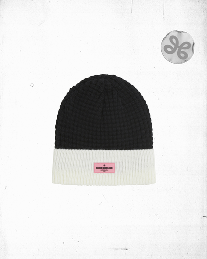 BICOLOR WAFFLE COTTON BEANIE