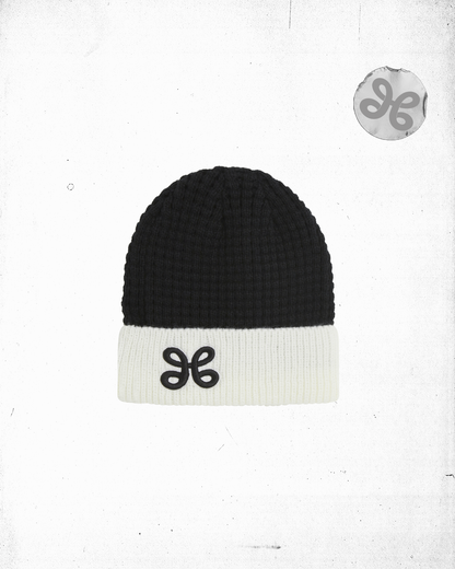 BICOLOR WAFFLE COTTON BEANIE