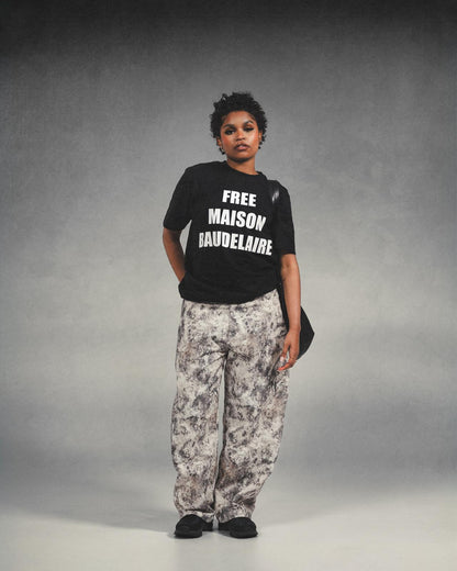 "FREE" BLACK OVERSIZED SHIRT